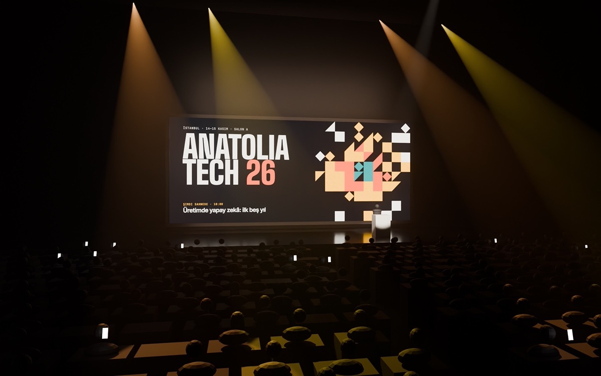 Anatolia Tech Summit — Ana salon: açılış konuşması öncesi LED duvar